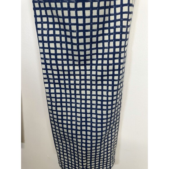 TORY BURCH Women’s  Pant CAPRIS Ankle Blue Haven Plaid Cotton Sz 26 - Picture 13 of 16